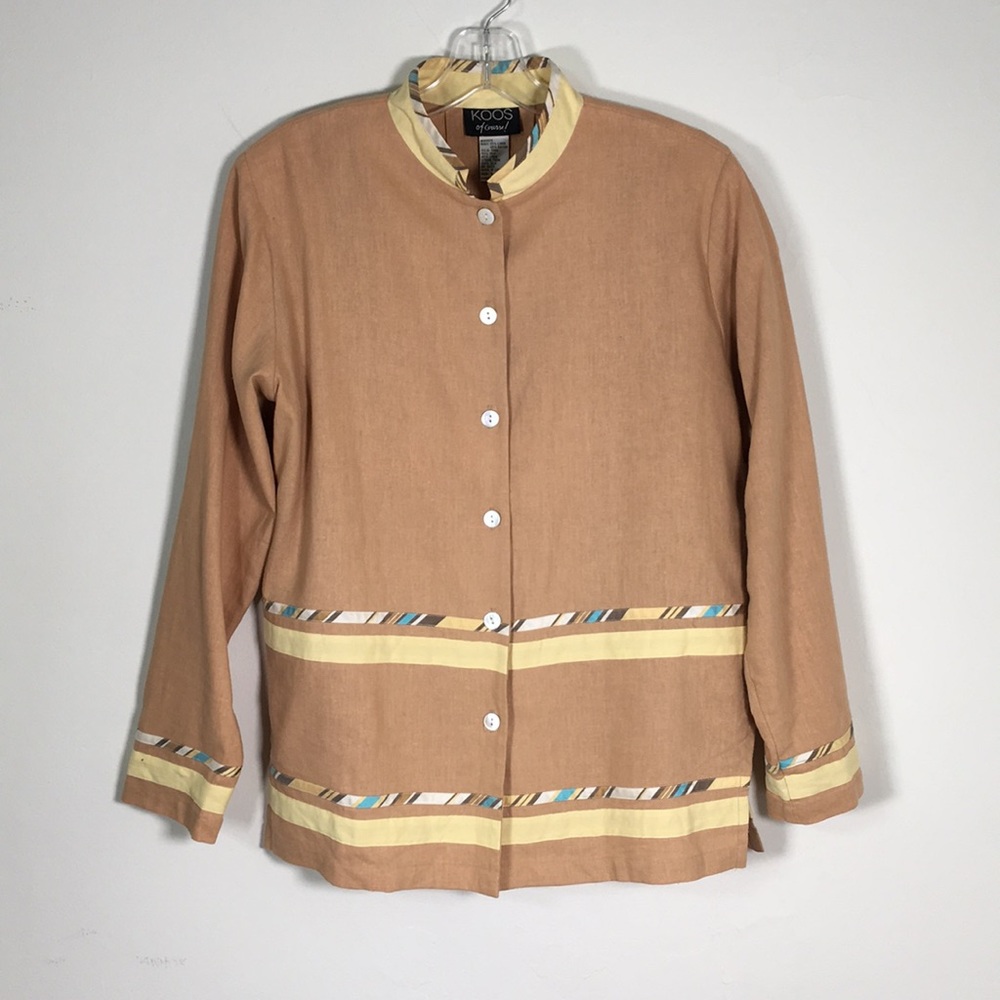 Koos S vintage linen/rayon/silk jacket - Picture 1 of 4